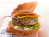 ニラつくねバーガー写真